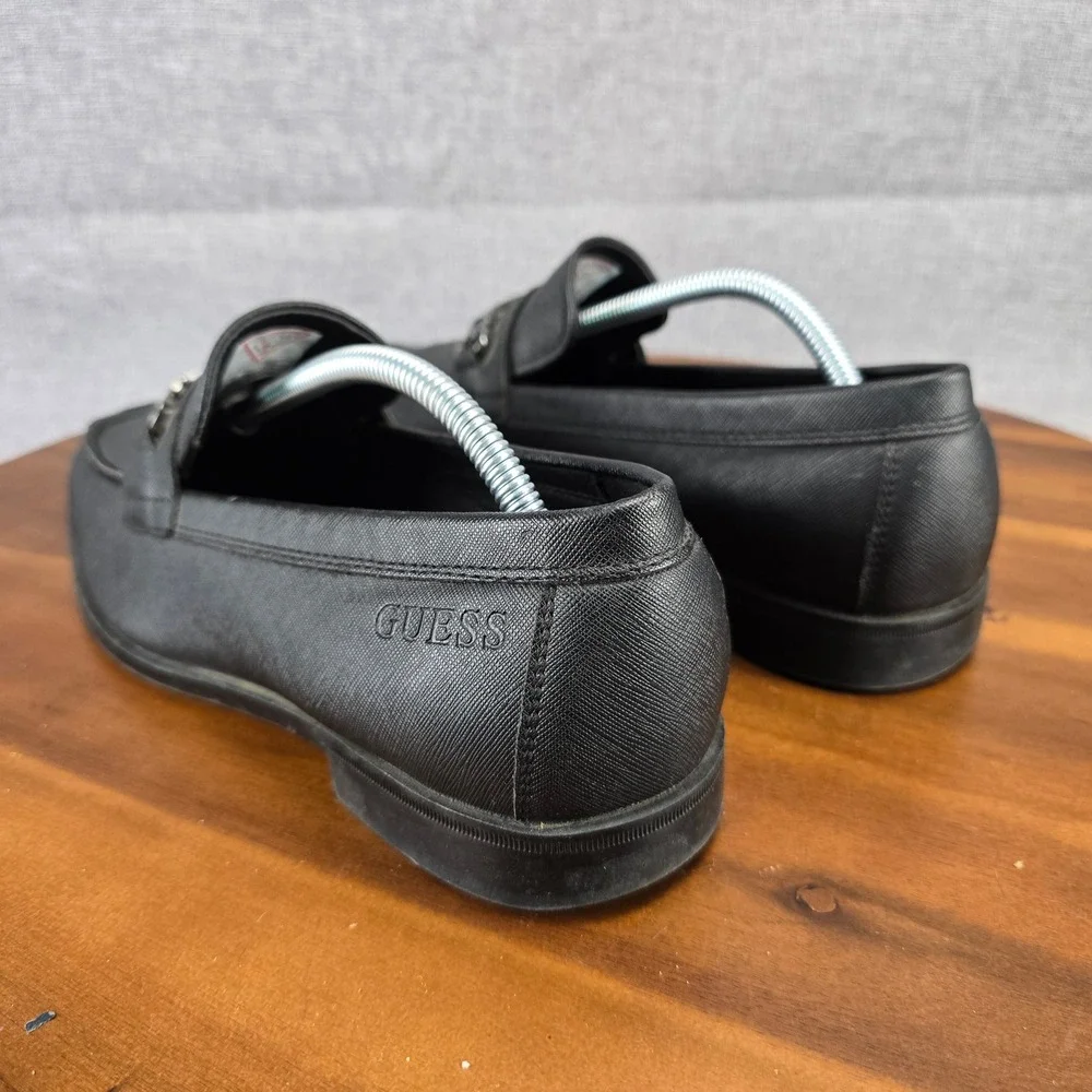 GUESS Mens Black Loafer Shoes Style GMHALDIE R Size‎ 9.5 U S
